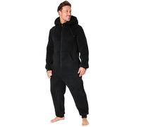 CityComfort Grenouillère Homme Combinaison Pyjama Homme Combi Pyjama Onesie Tout en Un Chaud en Polaire Peluche M-3XL (Noir, XL)