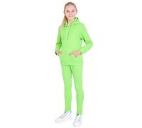 CityComfort Jogging Fille - Ensemble de Survêtement Fille - Sweat Capuche et Pantalon Jogging - Vêtements Mode 5-15 Ans (Vert, 14-15 ans)