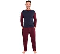 CityComfort Long Pyjama Homme et Ado 2 Pièces Pijama Set - Cadeau Homme (Bordeaux, 2XL)