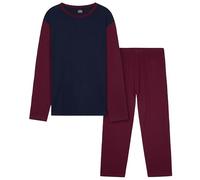 CityComfort Long Pyjama Homme et Ado 2 Pièces Pijama Set - Cadeau Homme (Bordeaux, 4XL)