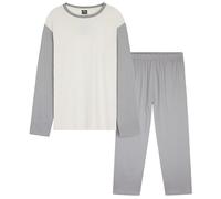 CityComfort Long Pyjama Homme et Ado 2 Pièces Pijama Set - Cadeau Homme (Gris, 4XL)