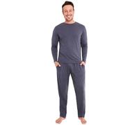 CityComfort Long Pyjama Homme et Ado 2 Pièces Pijama Set - Cadeau Homme (Marine, 2XL)