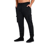 CityComfort Pantalon Jogging Homme Cargo avec 4 Poches, Vêtements de Sport Décontractés - Cadeau pour Homme (Noir, S)