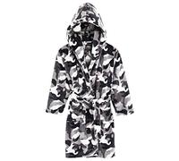CityComfort Peignoir Enfant Garçon ou Fille, Robe De Chambre Polaire Chaude en Pilou Camouflage Militaire, Cadeau Garcons, Filles, Ados, Cadeaux Anniversaire Enfant Camo (Gris Arctique, 7-8 Ans)