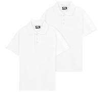 CityComfort Polo Garcon, Blanc Polo Enfant Manche Courte pour L'école ou PE (Blanc Pacquet de 2, 7-8 Ans)