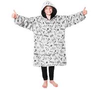 CityComfort Pull Plaid Enfant, Sweat Oversize en Polaire Enfant Ado (Gris)