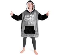CityComfort Pull Plaid Enfant, Sweat Oversize en Polaire Enfant Ado (Gris Argent Gaming)