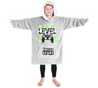 CityComfort Pull Plaid Enfant, Sweat Oversize en Polaire Enfant Ado (Gris/Vert)