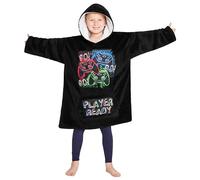CityComfort Pull Plaid Enfant, Sweat Oversize en Polaire Enfant Ado (Noir/Multi)