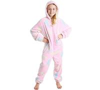 CityComfort Pyjama Combinaison Enfant Fille Licorne (9-10 Ans, Rose)