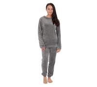 CityComfort Pyjama Femme, Ensembles de Pyjama Femme Chaud en Polaire (L, Gris)