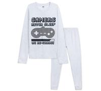CityComfort Pyjama Garçon Gaming, Ensemble Pyjama Enfant et Ado Long, Thème Jeu Vidéo pour Nuit ou Détente, Cadeau Gamer (11-12 Ans, Gris Gaming)