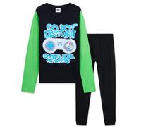 CityComfort Pyjama Garçon Gaming, Ensemble Pyjama Enfant et Ado Long, Thème Jeu Vidéo pour Nuit ou Détente, Cadeau Gamer (15 Ans, Noir/Vert Gaming)