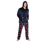 CityComfort Pyjama Homme, Ensembles de Pyjama Homme Chaud en Polaire Coupe Slim (Navy, 2XL)