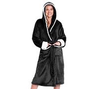 CityComfort Robe de Chambre Femme Longue en Polaire (M, Charcoal)