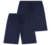 CityComfort Short Garçon et Ado Lot 2 Pantalon de Pyjama Court Taille Élastique Vêtements Enfants Maison Idée Cadeau (Bleu Marine, 9-10 Ans)