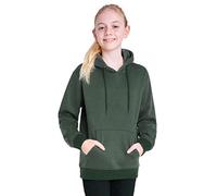 CityComfort Sweat à Capuche Enfant Garçon Sweat-Shirt Uni Mixte (7-8 Ans, Kaki)