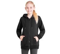 CityComfort Sweat zippé Indispensable dans la Garde Robe des Enfants et Ados, Le Sweat à Capuche zippé Bien Chaud (4-5 Ans, Noir)