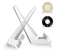 Cityjoy Support d'assiette pour présentoir de 11,4 cm, support de plateau à vaisselle de cuisine, support de cadre en X en acrylique, chevalets décoratifs pour affichage