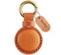 Citymore Lot de 4 porte-clés AirTag en cuir véritable, anti-perte, résistant aux rayures, pour Airtags Apple - pour clés, animaux de compagnie, sac à dos, bagages