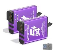 CITYORK 2250mAh(2 pièces) Batterie pour DJI-Osmo. Action 6 Pro/Osmo 360/ Action 5 Pro/Osmo Action 4/ Osmo Action 3, Rechargeable Extreme Batterie Kit Accessoires pour caméras Sportives Battery