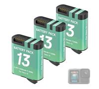 CITYORK (3er-Pack) Batterie 2400mAh Batterie de Rechange pour Gopro13 Hero, Rechargeable Extreme Gopro13 Hero Batterie Set Accessoires caméra de Sport, Longue durée d'exécution, Super Longue Vie