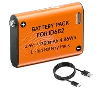 CITYORK Batterie de rechange pour lampe frontale Petzl ID682 1350 mAh Pet-zl actik core Battery USB-C Swift RL