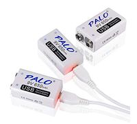 CITYORK Batteries USB 9V 650mAh, Batteries Li-ION Polymère Rechargeables Haute Capacité à Faible Autodécharge avec Port de Charge Micro USB (Pack de 3)