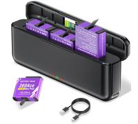 CITYORK Chargeur 3 Slots et 2 Batteries 2400 mAh Compatible avec Insta360 Ace/Ace Pro/Ace Pro 2, Batterie de Rechange pour Insta360 Ace/Ace Pro Kit Chargeur de Batterie Accessoires avec Affichage LED