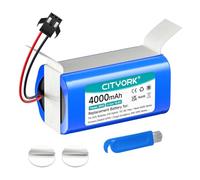 CITYORK Li-ION 4000mAh Batterie pour Proscenic 850t, pour Ultenic D5/D5s/D5s Pro,pour Honiture G20, pour Lubluelu SL60D/SL61D, pour Tikom G8000, pour Venga VG RVC 3000 3001,pour Tesvor S6 S4 X500 Pro