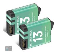 CITYORK Lot de 2 batteries de rechange 2400 mAh Enduro Battery, batterie rechargeable, longue durée de vie, accessoires de caméra de sport, haute capacité, longue durée de vie, remplacement facile