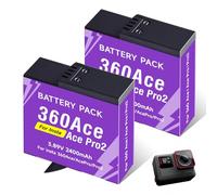 CITYORK Lot de 2 batteries de rechange 2400 mAh pour appareil photo Insta 360 Ace / 360 Ace Pro / 360 Ace Pro 2 - Batterie rechargeable - Accessoires de caméra de sport - Longue durée de vie
