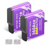 CITYORK Lot de 2 batteries de rechange 2400 mAh pour appareil photo Insta-360. Ace/Ace Pro / 360 Ace Pro 2, batterie rechargeable, accessoire de caméra de sport, longue durée de vie
