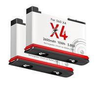 CITYORK Lot de 2 Batteries de Rechange 2600 mAh compatibles avec Appareil Photo Insta 360 X4