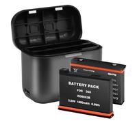 CITYORK Lot de 2 Batteries de Rechange Insta 360 X3 1800 mAh et Chargeur USB compatibles avec Appareil Photo Insta 360 X3