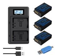 CITYORK Lot de 3 batteries EN-EL20 7,4 V 1280 mAh et chargeur LCD pour Nikon Coolpix P950, Coolpix P1000, Coolpix A, Nikon 1 AW1, Nikon 1 J1, Nikon 1 J2, Nikon 1 J3, Nikon 1 S1, Nikon 1 V3