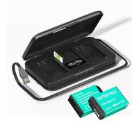 CITYORK LP-E17 Lot de 2 chargeurs de batterie 1800 mAh et chargeur rapide USB pour Canon EOS RP, R10, Rebel T6i, T7i, T8i, T6s, SL2, SL3, EOS M3, M5, M6, 200D, 77D, 750D, 760D, 800D, 8000D