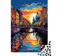 Cityscape Architecture Puzzle 1000 Pcs Challenge Toy Famille Jeu Occasionnel l'art De La Décoration 1000pcs (75x50cm)