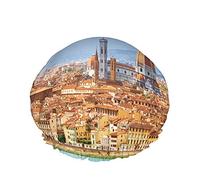 Cityscape Panorama Bonnet de Douche Hydrofuge Chapeau de Bain Réutilisable Durable Polyester Élastique pour Hommes Femmes 4.3x10.6 Pouces