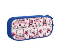 Cityscape Paris Tour Eiffel France Imprimée Pencase en tissu Oxford personnalisé pour l'école, le bureau et les voyages, bleu, Taille unique, Sac à dos enfant