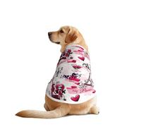 Cityscape Paris Tour Eiffel France Tenue avec manches pour chien Lavable en machine Lavable en machine Pour chiens de taille moyenne et grande