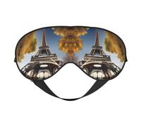 Cityscape Paris Tour Eiffel Masque de sommeil 100 % soie de mûrier naturelle avec couvre-yeux ultra doux pour dormir, voyage, sieste