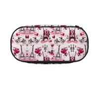 Cityscape Paris Tour Eiffel Trousse à crayons tendance Espace de rangement nécessaire pour stylos, crayons et articles de papeterie, Noir , Taille unique, Cartable