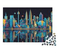 Cityscape Reflections Puzzle 1000 Pièces Educa Jouet en Bois Divertissement Créatif Décoration Intérieure Jeu Éducatif Challenge Toy Adultes & Enfants des 14 Ans 52x38cm/1000pcs