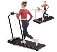 CITYSPORTS Tapis de Course avec Inclinaison Tapis Roulant Pliant 12 KM/H, 4 in 1 Tapis de Marche avec écran LED et Panneau Quick Button, Aucune Installation requise