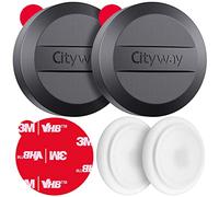 CITYWAY Lot de 2 Supports étanches IPX8 pour Airtag, étui avec Autocollant VHB 3M, Support Autocollant Airtag pour vélo, Portefeuille, télévision, télécommande, Drone, Bagage (Noir)