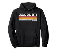 Ciudad Del Este Paraguay Design rétro Sweat à Capuche