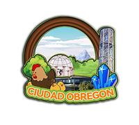 Ciudad Obregon Mexico Aimant de réfrigérateur en bois 3D monuments de voyage souvenirs de collection décoration fait main -2068
