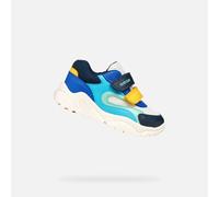 Geox Bébé garçon B Ciufciuf Boy A Basket, Blanc/Bleu Marine, 23 EU