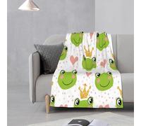 CIUNVXD Couverture douillette polyvalente 130 x 150 cm - Thème grenouille - Moelleuse en flanelle - Pour lits d'enfants